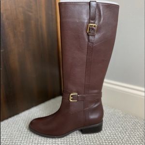 Beautiful new brown leather Ralph Lauren Boots. Never worn.